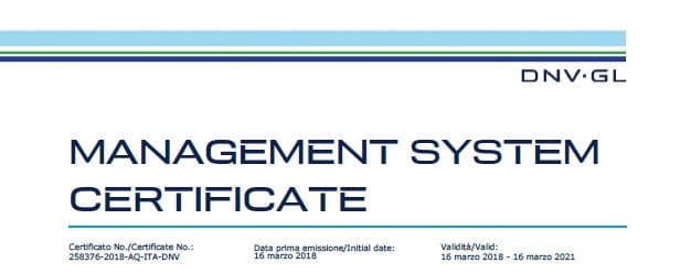 Certificcazione UNI EN 16636:2015